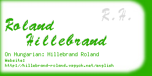 roland hillebrand business card